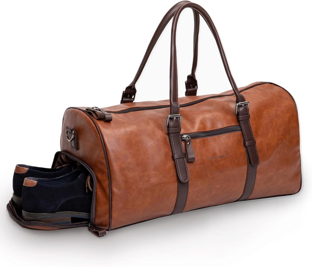 Gentlemens® Weekender London - Reisetasche mit separatem Schuhfach - Sporttasche für jeden Anlass - vegan mit Schultergurt und Trackerfach - Perfekt für Reisen, Arbeit und Sport