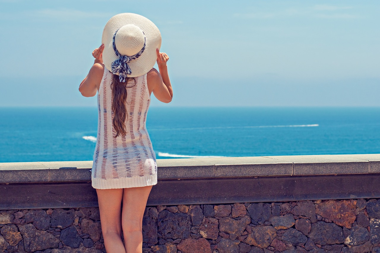 summer, holiday, young woman