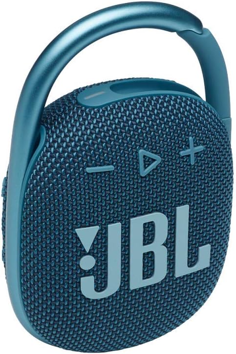 JBL Clip 4 Bluetooth Speaker in Blue, Waterproof, Portable Music Speaker with Practical Carabiner, Up to 10 Hours of Wireless Music Streaming