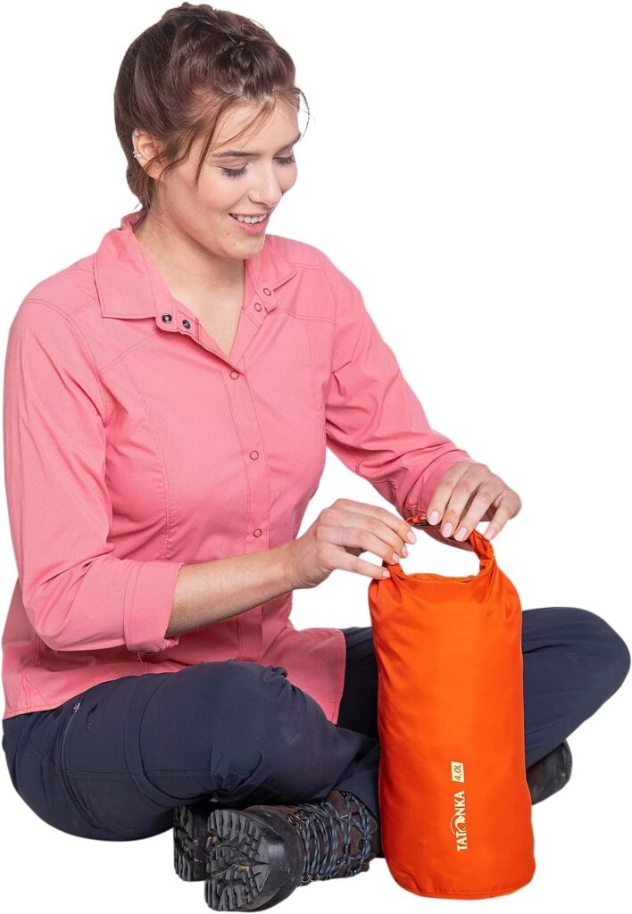 Tatonka Dry Sack (4L / 10L / 18L / 30L / 80L) - Waterproof Packing Bag with Roll Closure and Buckle - Made of Recycled Polyester