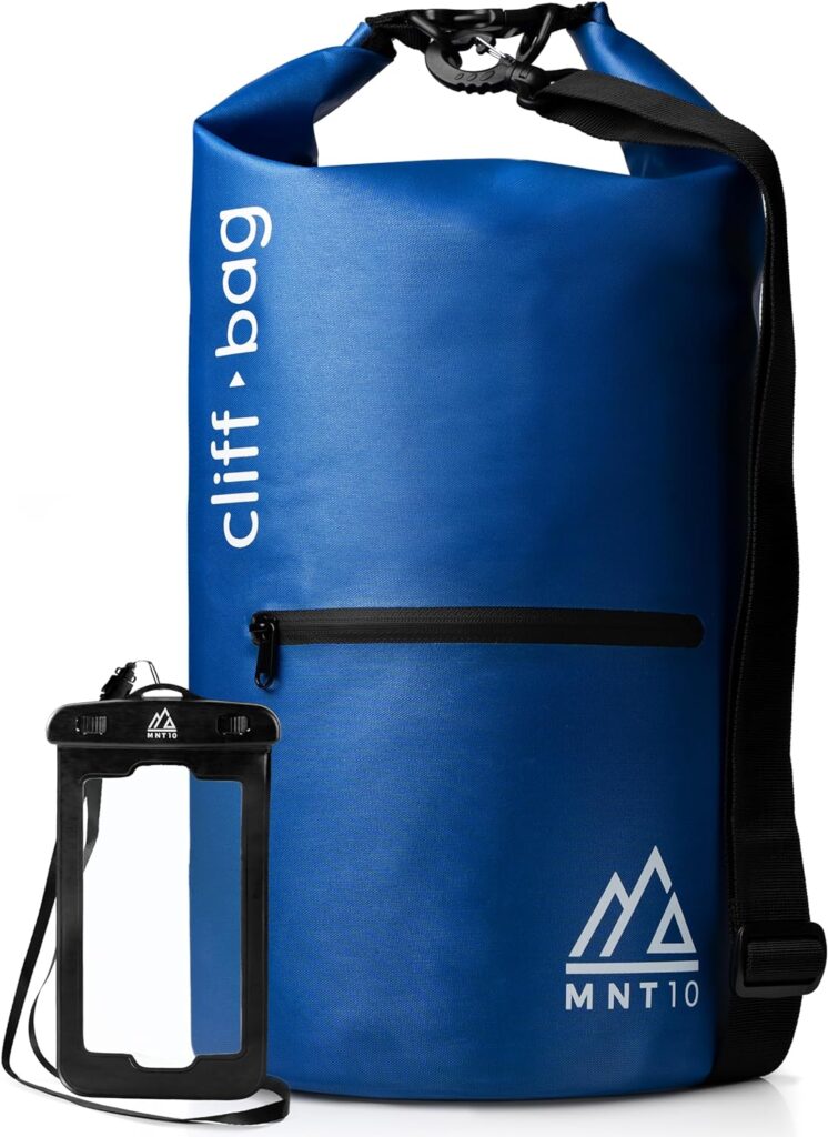 MNT10 Dry Bag Cliff-Bag in 20 L, 30 L, 40 L, Drybag Backpack for SUP, Canoe, Kayak, Waterproof Pack Bag with Shoulder Straps, Waterproof Duffel Bag, Free Waterproof Mobile Phone Case, Ocean Blue,