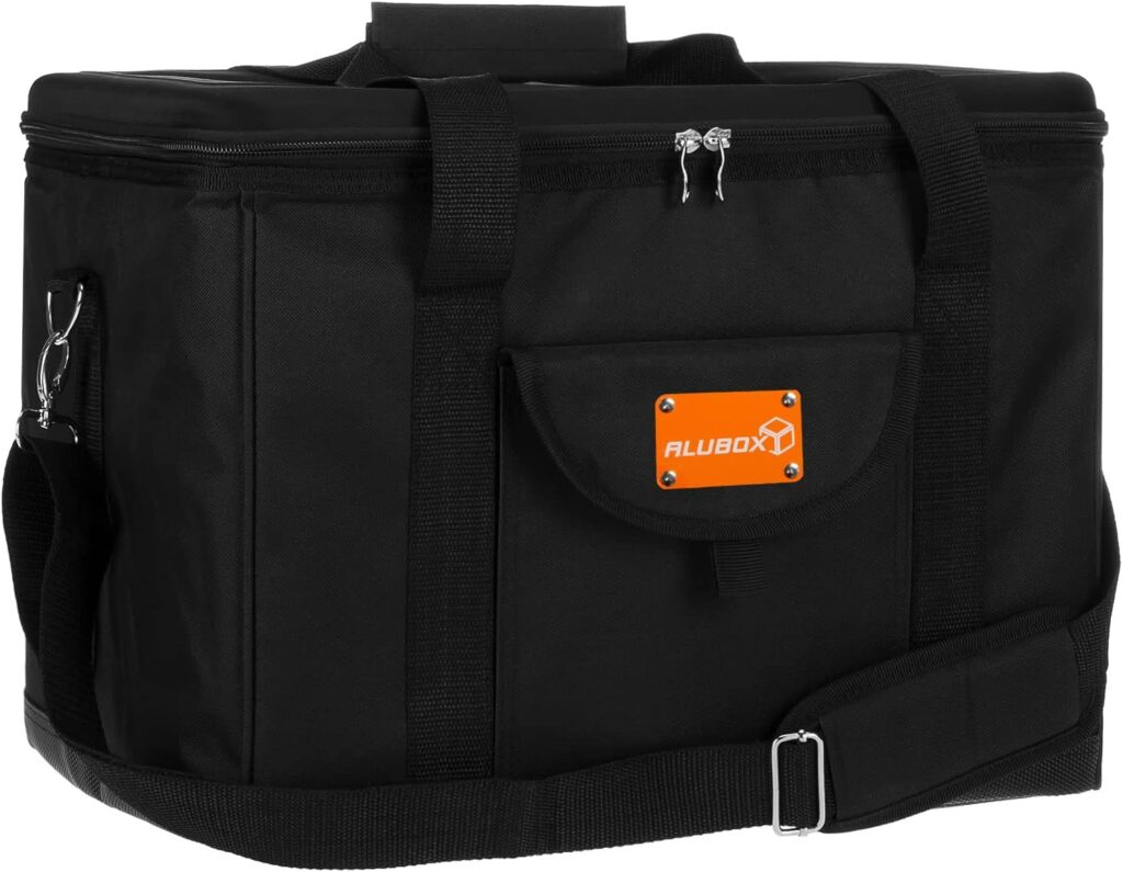 ALUBOX Picnic Cooler Bag XL Black Edition 40 Litre Insulated Bag Picnic Bag Polyester Black