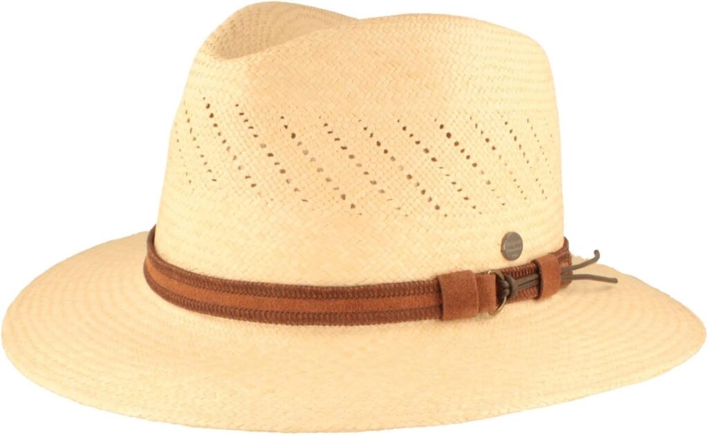 Breiter Original Panama Hat Straw Hat Summer Hat from Ecuador Traditional Sun Hat Hand Braided with Ventilated Crown