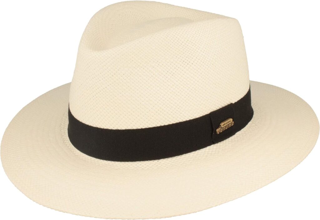 Breiter Original Panama Hat, Straw Hat, Summer Hat, Made in Italy, Hand Braided, UV Protection 50+, Break Protection