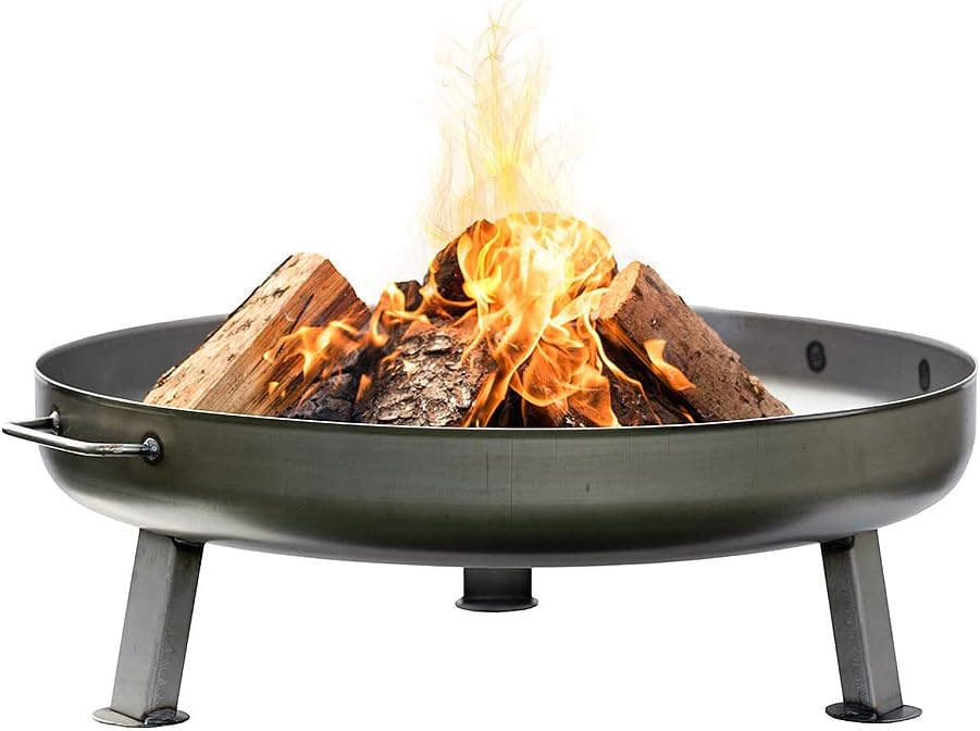 Czaja Feuerschalen® Bonn Fire Bowl, 80 cm Diameter, with Water Drainage Hole, Large Fire Pit for the Garden, Patio and Balcony, Fire Barrel and Fire Basket