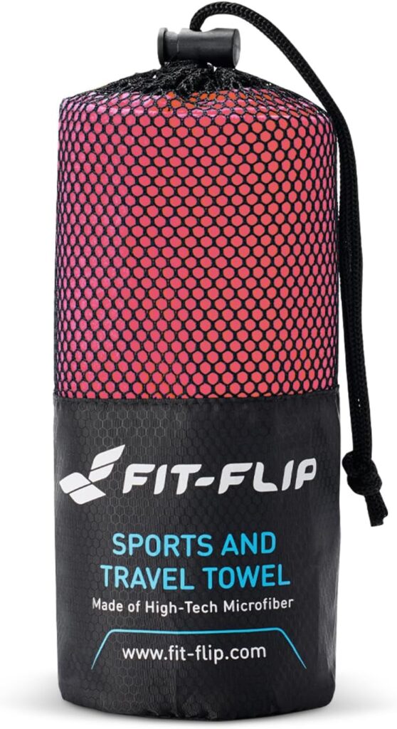 Fit-Flip Microfibre Towel, Compact, Ideal as a Sports Towel, Travel Towel, Beach Towel, Quick-Drying and Lightweight, Large Bath Towel, Sports, Fitness, Sauna