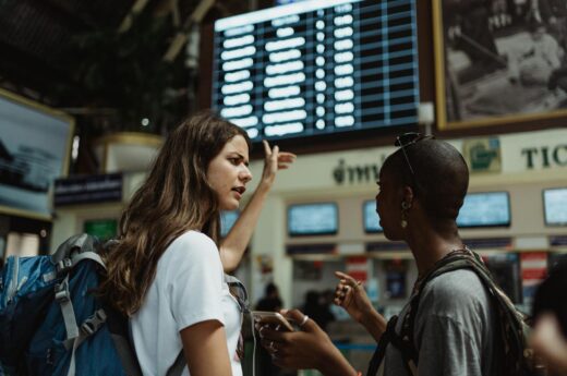 Two Women at an Airport