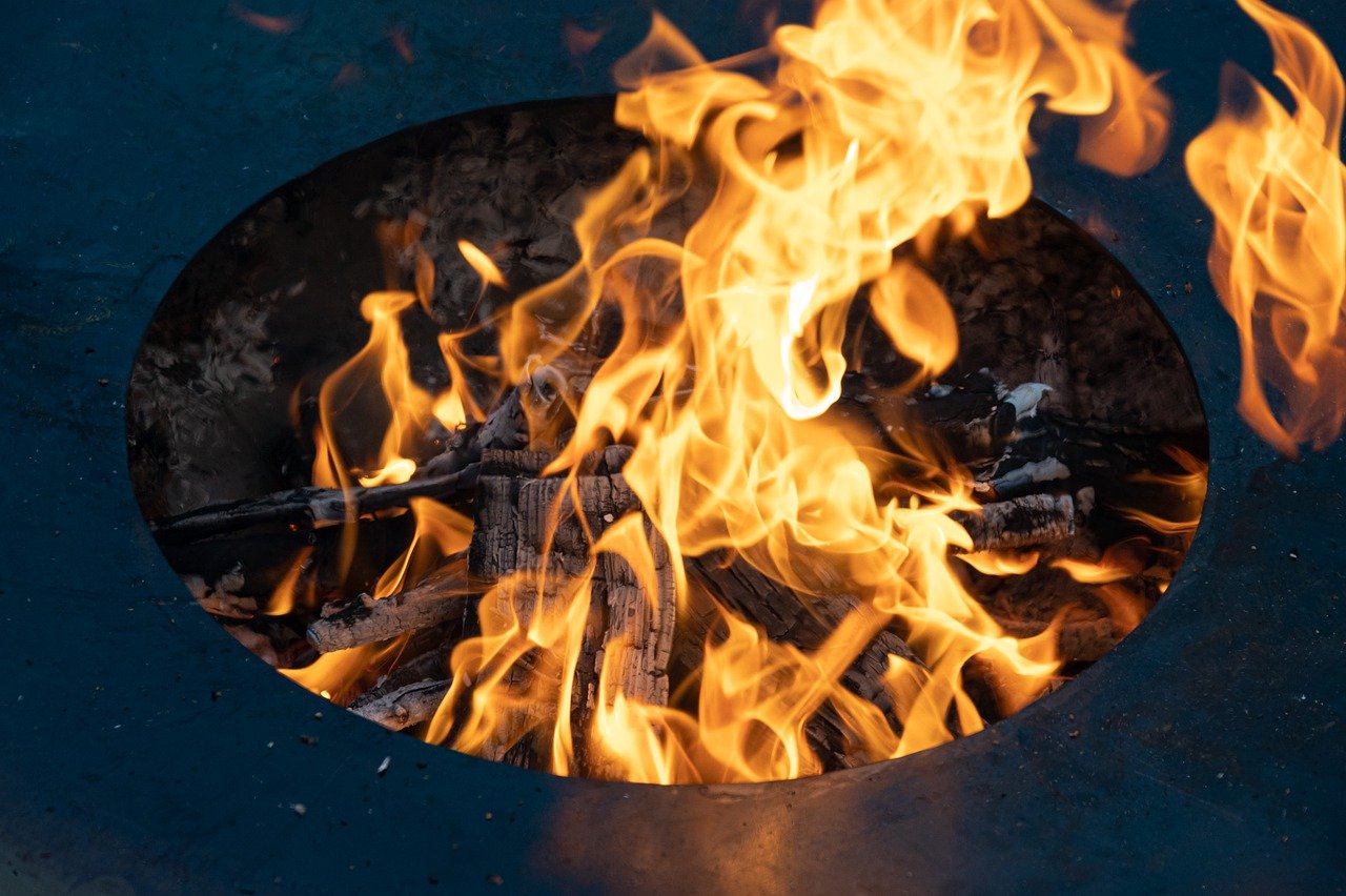 campfire, fire bowl, heat