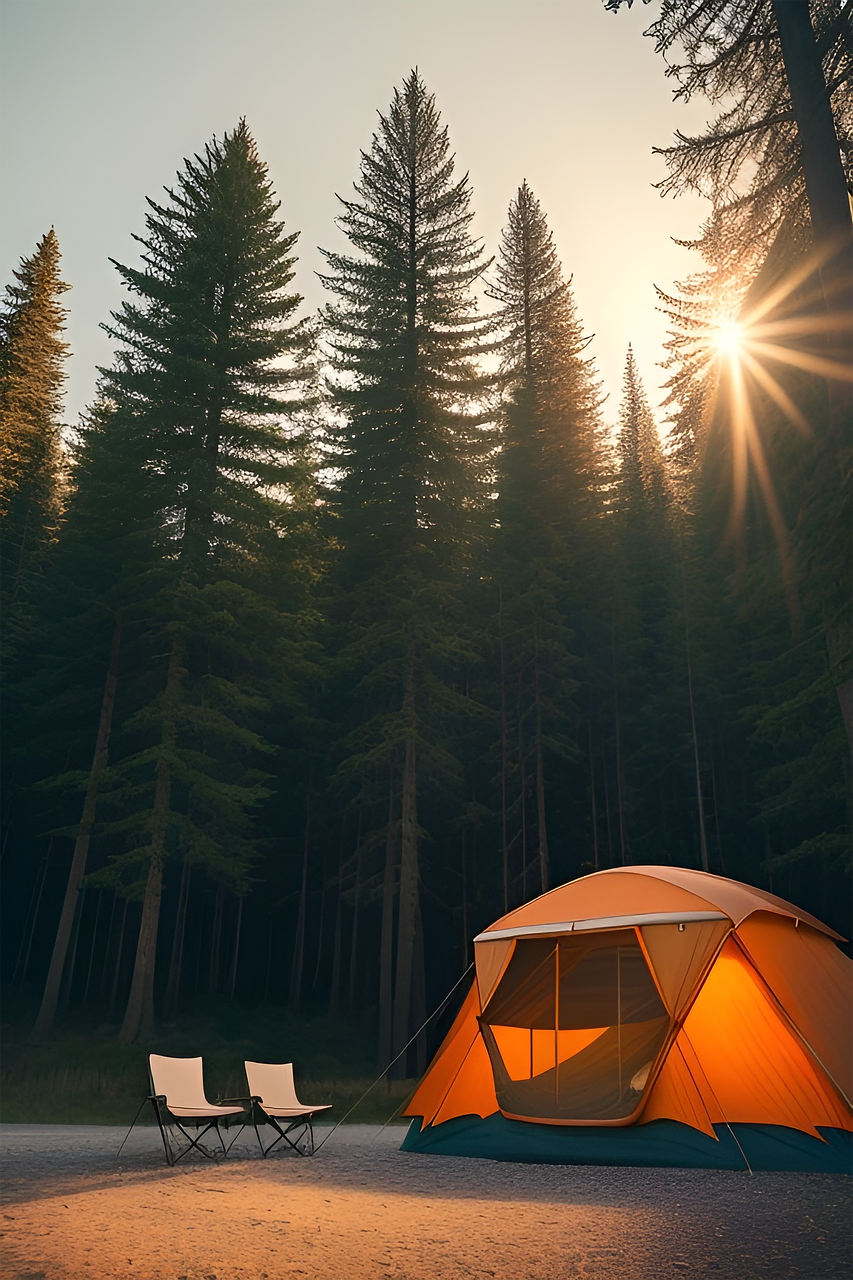 ai generated, tent, camping