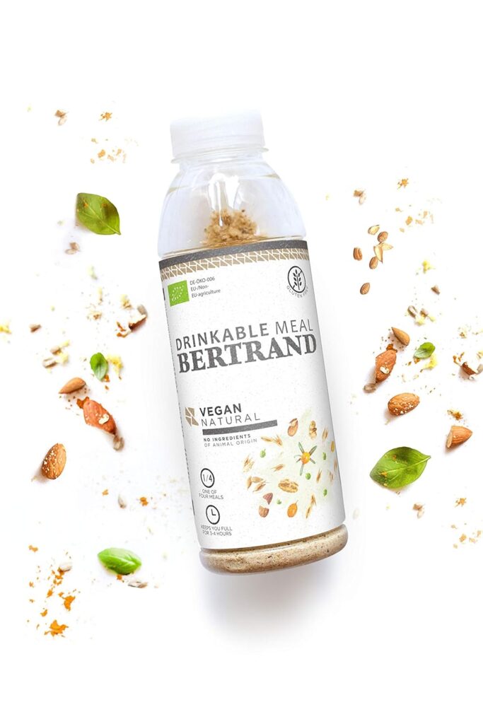 Bertrand Organic Bottles - Vegan Natural - Drinkable Meal - 12 x 125 g