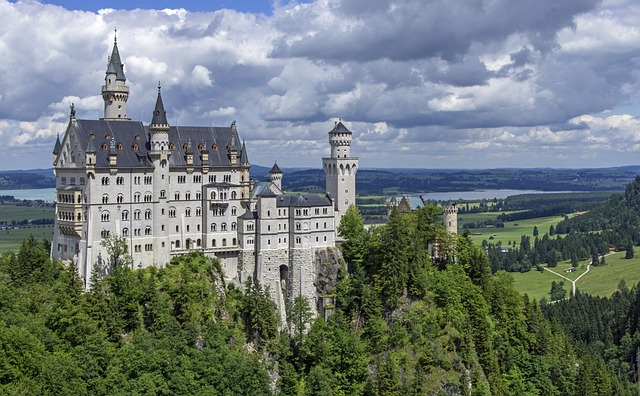 castle, palace, building