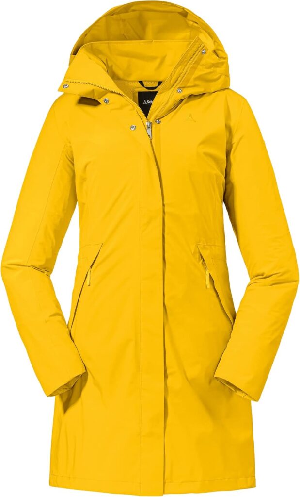 Schöffel Sardegna L Womens Parka Windproof and Waterproof Rain Jacket for Women with Practical Pockets, Lightweight Womens Jacket for Spring and Summer