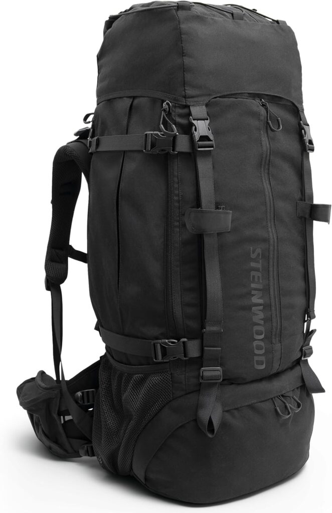 Steinwood Trekking Backpack 70L (New 2024), Hiking Backpack, Backpacker Backpack, Travel Backpack, Water-Repellent with Rain Cover