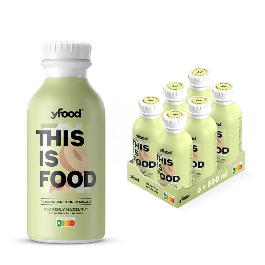 yfood Drink Vegan Choco, Delicious, Vegan Drinking Meal for Travel, This Is Food Drink, 26 g Protein, 26 Vitamins and Minerals, 6 x 500 ml, Chocolate Flavour, Incl. €1.50 Bottle Deposit (Germany)