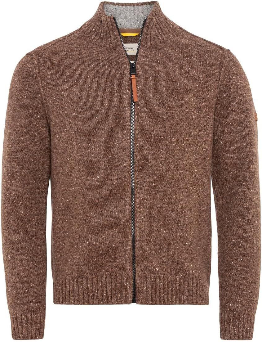 camel active Mens Merino Wool Blend Cardigan