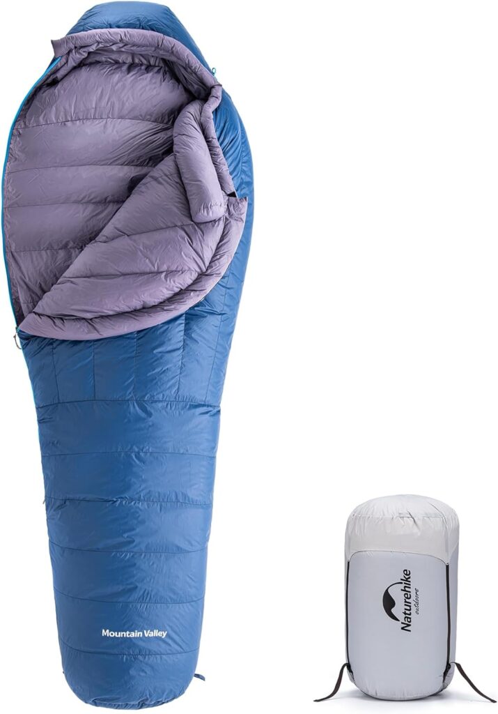 Naturehike Winter Sleeping Bag Down Sleeping Bag White Goose Down Sleeping Bag Mummy Sleeping Bag Compact Sleeping Bag for 750FP Down with 400g/700g/1000g