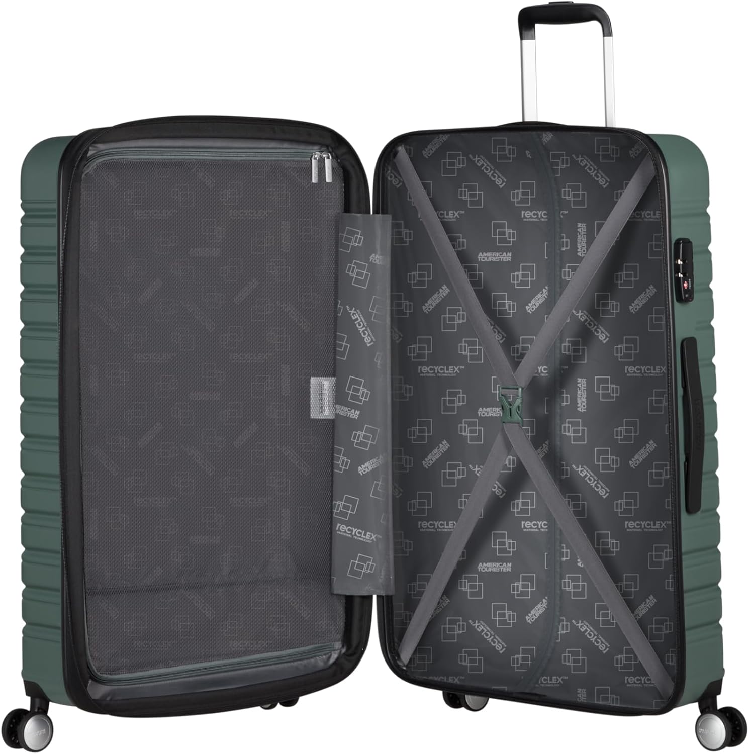 American Tourister Flashline Spinner, Black (Shadow Black), Spinner S Easy Access